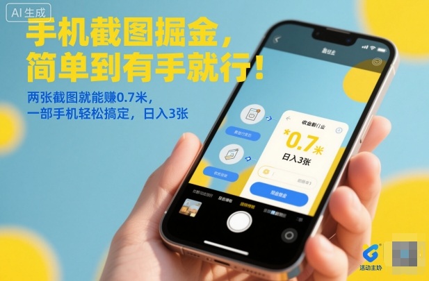 手机截图掘金，简单到有手就行！两张截图就能賺0.7米，一部手机轻松搞定，日入3张【揭秘】-乌龙学社