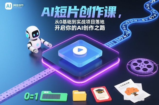 AI短片创作课，从0基础到实战项目落地，开启你的AI创作之路-乌龙学社