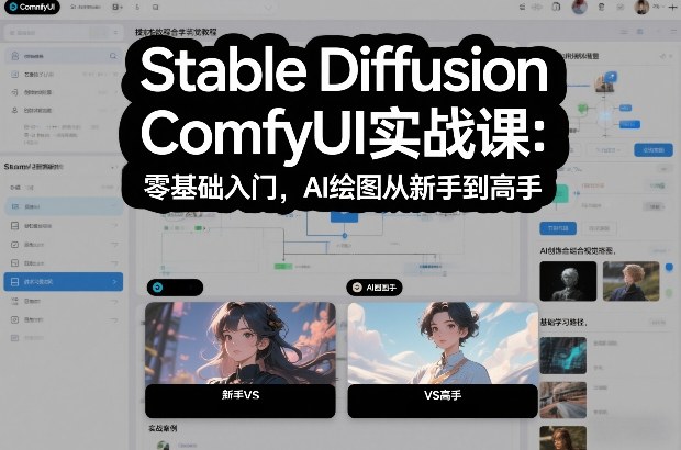 Stable Diffusion ComfyUI实战课：零基础入门，AI绘图从新手到高手-乌龙学社