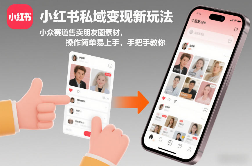 小红书私域变现新玩法，小众赛道售卖朋友圈素材，操作简单易上手，手把手教你-乌龙学社