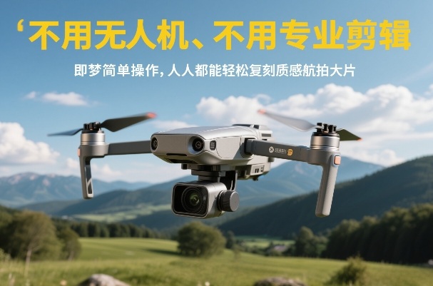 不用无人机、不用专业剪辑，即梦简单操作，人人都能轻松复刻质感航拍大片-乌龙学社