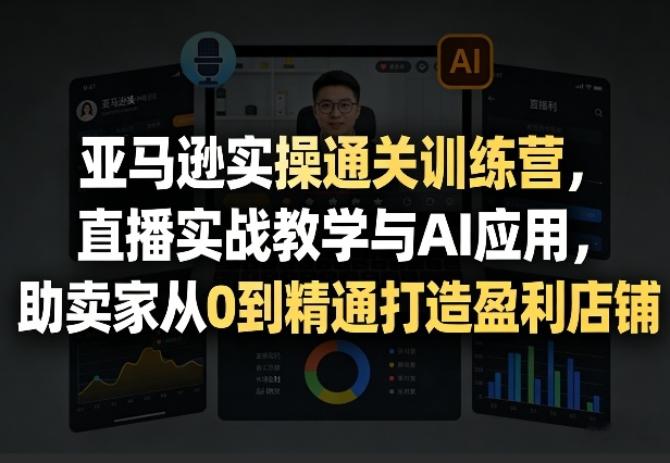 亚马逊实操通关训练营，直播实战教学与AI应用，助卖家从0到精通打造盈利店铺（更新3月）-乌龙学社