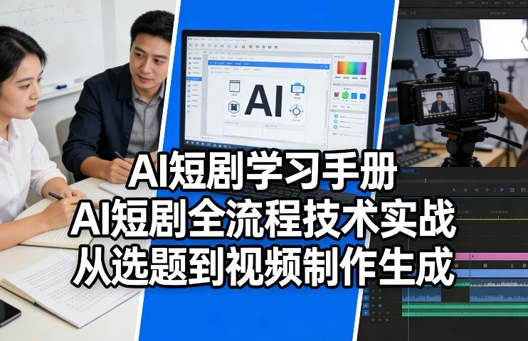 AI短剧学习手册，AI短剧全流程技术实战，从选题到视频制作生成-乌龙学社