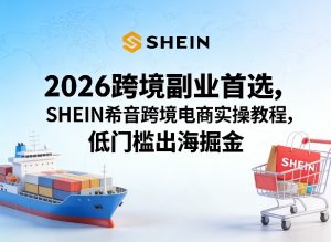 2026跨境副业首选,SHEIN希音跨境电商实操教程,低门槛出海掘金-乌龙学社