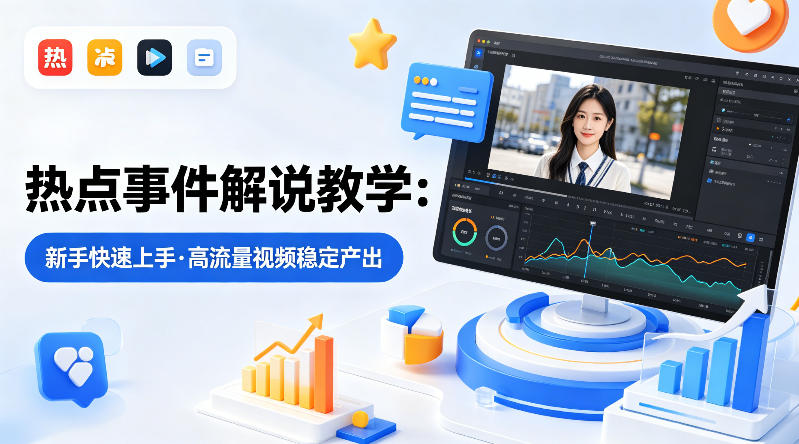 某大V的热点事件解说教学，新手也能快速上手，稳定产出高流量解说视频-乌龙学社