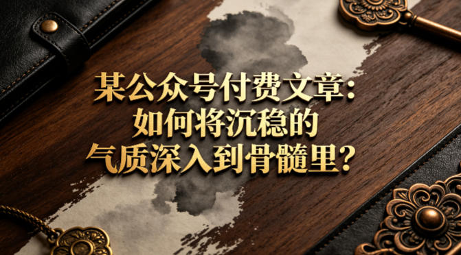 某公众号付费文章：如何将沉稳的气质深入到骨髓里？-乌龙学社