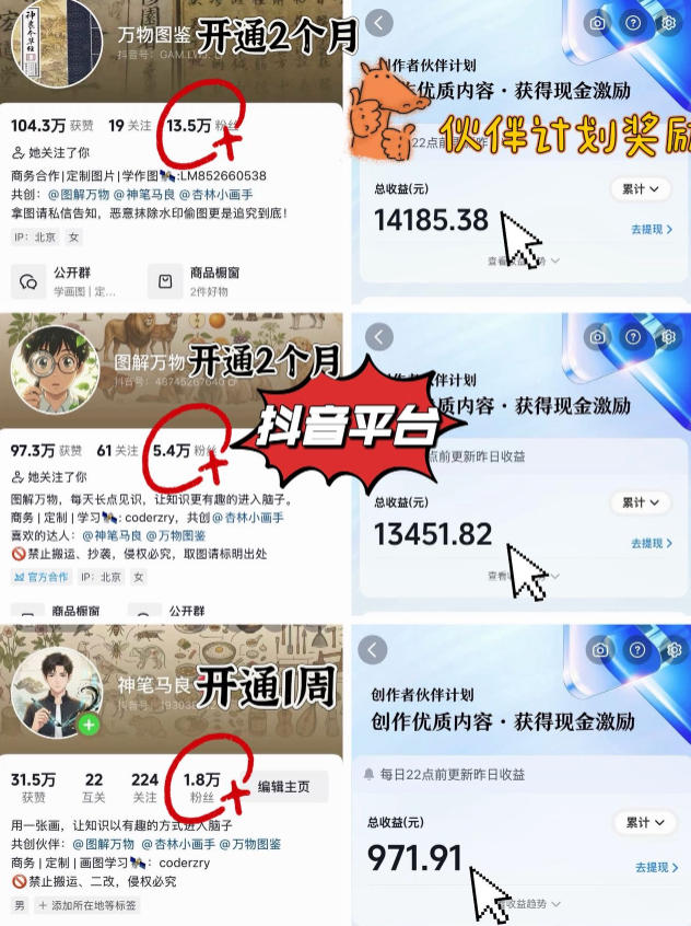 抖音17W粉丝博主亲授AI作图实战教学，0基础轻松学，可入创作者伙伴计划，接单收徒双增收-乌龙学社