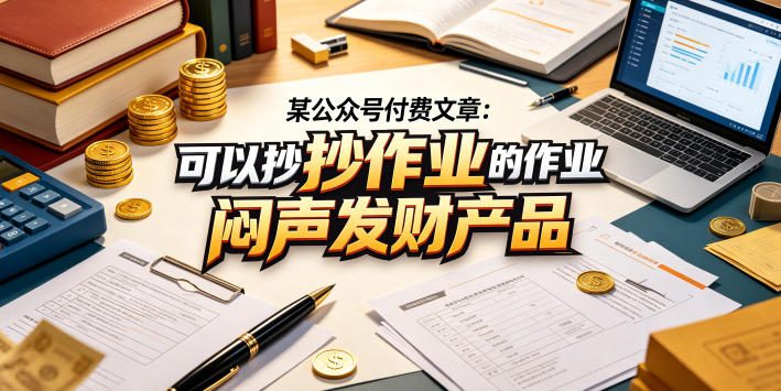 某公众号付费文章：可以抄作业的闷声发财产品-乌龙学社