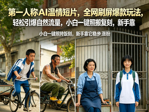 第一人称AI温情短片，全网刷屏爆款玩法，轻松引爆自然流量，小白一键照搬复刻，新手靠它稳步涨粉-乌龙学社