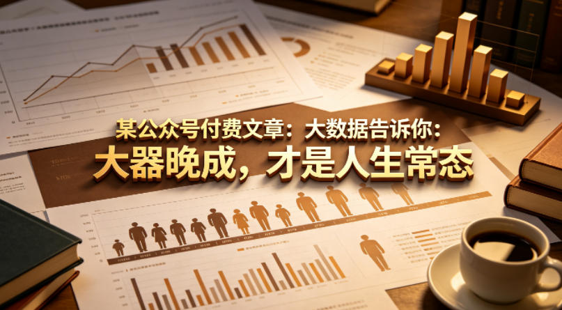 某公众号付费文章：大数据告诉你：大器晚成，才是人生常态-乌龙学社