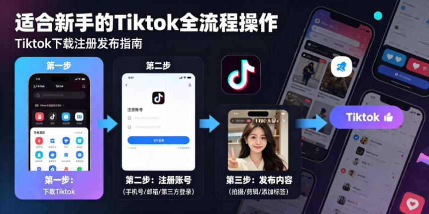 Tiktok下载注册发布，适合新手的Tiktok全流程操作-乌龙学社