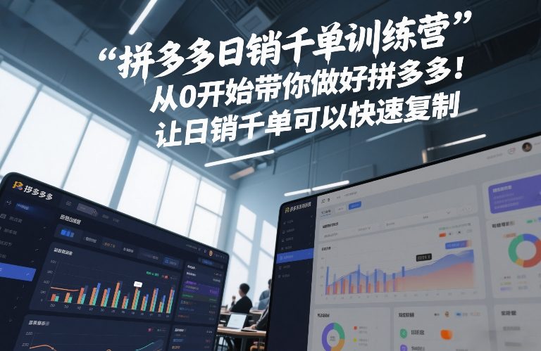 拼多多日销千单训练营，从0开始带你做好拼多多，让日销千单可以快速复制(更新26年4月)-乌龙学社