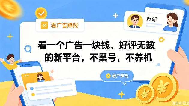 看一个广告一块钱，好评无数的新平台，不黑号，不养机，一撸几十块钱还是不错的【揭秘】-乌龙学社