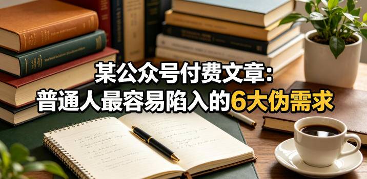 某公众号付费文章：普通人最容易陷入的6大伪需求-乌龙学社