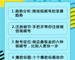 视频号运营实战课2.0，目前市面上最新最全玩法，快速吸粉吸金（10节视频）-乌龙学社