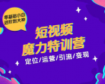 零基础小白进阶到大神《短视频魔力特训营》定位-运营-引流-变现-乌龙学社