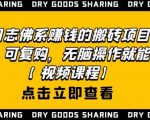 强子日志佛系赚钱的搬砖项目，需求大，可复购，无脑操作就能收钱-乌龙学社