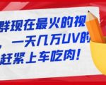 淘宝店群现在最火的视频玩法，一天几万UV的玩法，赶紧上车吃肉-乌龙学社