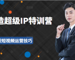 超级IP特训营：表演表达、高效输出优质短视频运营技巧，价值999元-乌龙学社