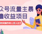 公众号流量主暴利撸收益项目，空闲时间操作单人月入过万-乌龙学社