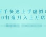 2022年虚拟项目实战指南，新手从0打造月入上万店铺-乌龙学社