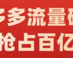 阿杰·拼多多流量破局:如何打黑标，爆款的思路，拼多多流量框架，快速抢占百亿流量-乌龙学社