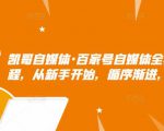 凯哥自媒体·百家号自媒体全套实战赚钱教程，从新手开始，循序渐进，系统的讲解-乌龙学社