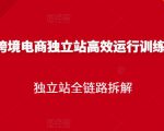 跨境电商独立站高效运行训练营，独立站全链路拆解-乌龙学社