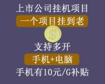 正规挂机项目，支持手机电脑一起挂，支持虚拟机多开，可以挂到老-乌龙学社