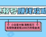 玩转微信视频号赚钱：小白变大咖涨粉百万实现快速变现1000万的现金流-乌龙学社