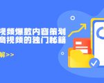 带货短视频爆款内容策划，关于电商视频的独门秘籍（价值499元）-乌龙学社