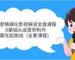 独家精细化影视解说全盘课程，0基础从运营到制作，赢在起跑线（全套课程）-乌龙学社