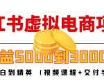 小红书虚拟电商项目:从小白到精英 月收益5000到30000 (视频课程+交付手册)-乌龙学社