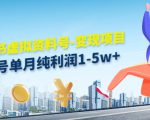 小红书虚拟资料号-变现项目：单号单月纯利润1-5w+实操玩法分享-乌龙学社
