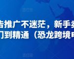 亚马逊广告推广不迷茫，新手卖家产品运营入门到精通（恐龙跨境电商）-乌龙学社