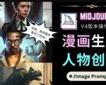 Midjourney V4版本操作教程：2个简单参数，完成漫画生成，人物创建-乌龙学社