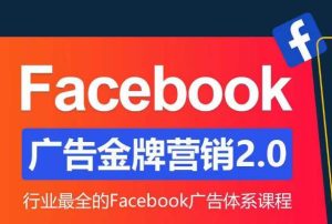 Facebook广告营销体系化教程，Facebook广告金牌营销2.0，行业最全的Facebook广告体系课程-乌龙学社
