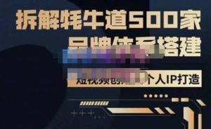 牛牛·500家餐饮品牌搭建&短视频深度解析，拆解牦牛道500家品牌体系搭建-乌龙学社