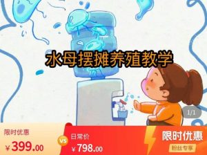水母摆摊教学，包括摆摊技术、养殖技术、拿货渠道、抖音运营等-乌龙学社