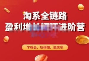 淘系全链路盈利增长闭环进阶营，融合全店动销，学得会、听得懂、能落地！-乌龙学社