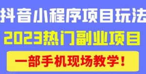 抖音小程序9.0新技巧，2023热门副业项目，动动手指轻松变现-乌龙学社