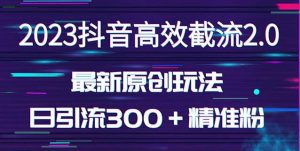 日引300＋创业粉，独家抖音高效截流2.0玩法（价值1280）-乌龙学社