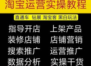 2023淘宝开店教程0基础到高级全套视频网店电商运营培训教学课程-乌龙学社