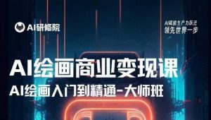 AI绘画商业研修班训练营，从入门到精通，熟练使用AI工具到将AI绘画技术应用到各类商业场景的变现课-乌龙学社