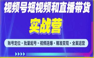 2023最新微信视频号引流和变现全套运营实战课程，小白也能玩转视频号短视频和直播运营-乌龙学社