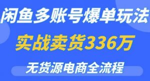 闲鱼多账号爆单玩法，无货源电商全流程，超简单的0门槛变现项目【揭秘】-乌龙学社