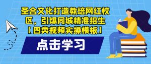 圣合文化打造教培网红校区，引爆同城精准招生【四类视频实操模板】-乌龙学社