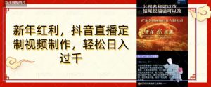 年底风口项目，定制视频直播变现，日入1000加，会打字就行【揭秘】-乌龙学社