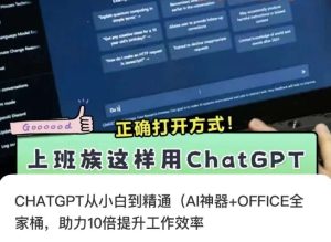 CHATGPT从小白到精通，AI神器+OFFICE全家桶，助力10倍提升工作效率-乌龙学社