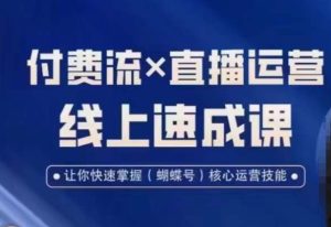 视频号付费流实操课程，付费流✖️直播运营速成课，让你快速掌握视频号核心运营技能-乌龙学社